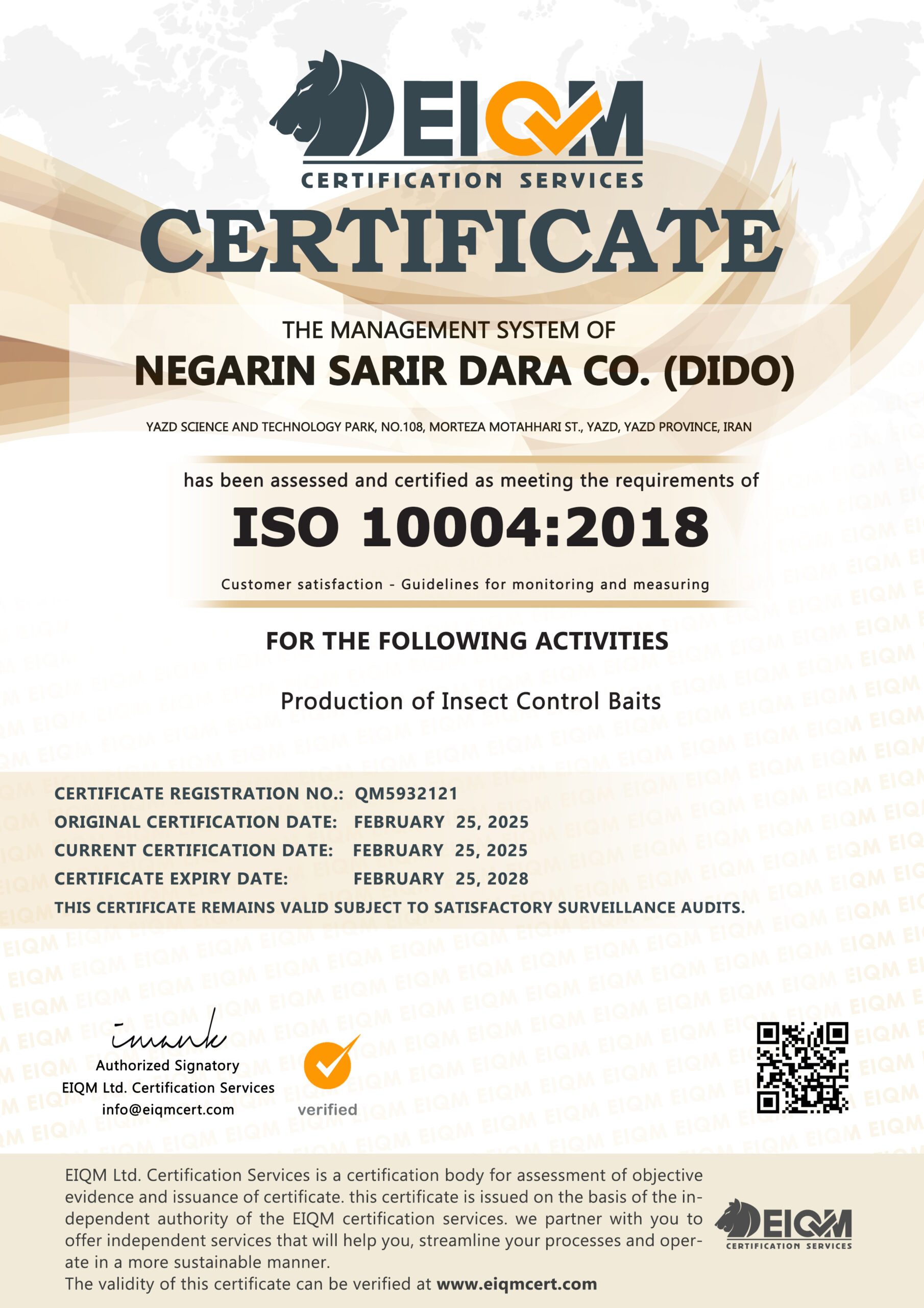 Negarin Sarir Dara Co ( Dido ) - 10004- QM5932121
