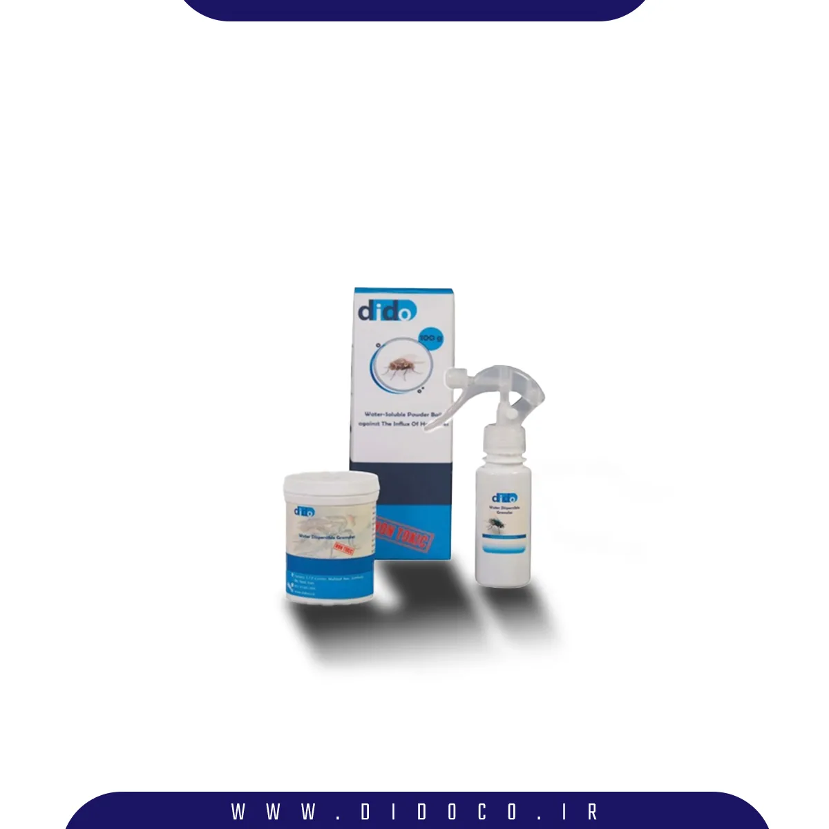 طعمه های حشرات دیدو بر روی یک پس زمینه سفید. طعمه های ارگانیک دیدو بهترین روش مقابله با حشرات خانگی در تابستان هستند